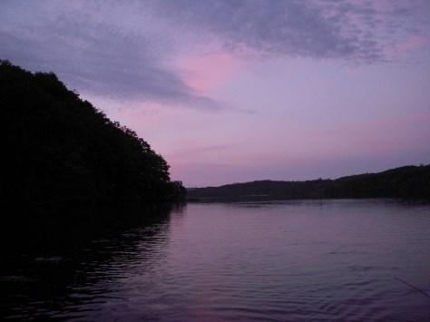 - Et aften-view ud over den ultra-smukke og spejlblanke Hald Sø